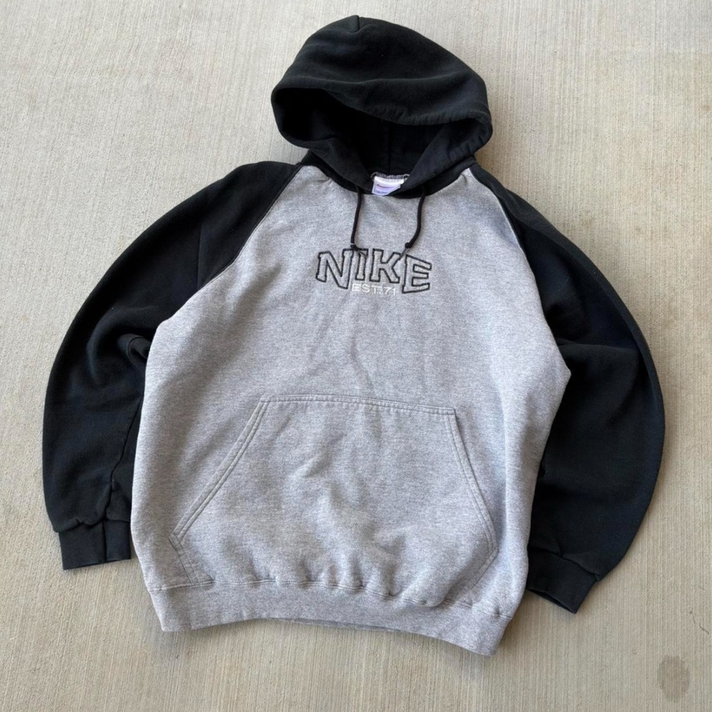 Nike Black and Gray Hoodie